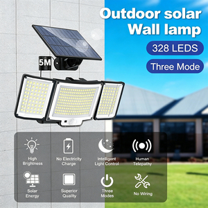 Lámpara <span class=keywords><strong>Solar</strong></span> para Jardín, Impermeable, con Sensor de Movimiento, Reflector, Luz de Pared para Exteriores - Product Image 3