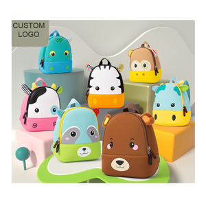 Mochila de viaje de neopreno a la moda con logotipo personalizado, mochila impermeable con animales bonitos de dibujos animados, mochila para niños pequeños, mochilas escolares para niños de guardería - Product Image 1
