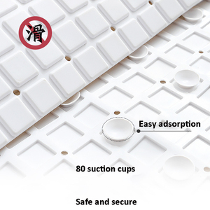 Machine Washable TPE <strong>Bath</strong> Tub <strong>Mat</strong> Non-Slip Shower <strong>Mats</strong> with Suction Cups and Wave Pattern Bathtub Bathroom <strong>Mats</strong> - Product Image 5