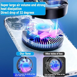 Telefono cellulare Cooler ventola magnetica Cooler telefono a semiconduttore per giochi raffreddamento rapido dissipatore di calore freddo universale per IOS <span class=keywords><strong>Android</strong></span> - Product Image 2