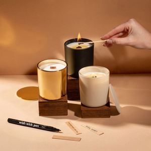 Black Ceramic Jar Candle with Lid and Gift Box Home Decor - Product Image 3
