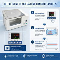 Cenlee Bak Mandi Air Termostatik dengan Pompa Sirkulasi Baja Tahan Karat 304 Layar LED RT+5-100C untuk Laboratorium Pengajaran Kimia Sekolah
