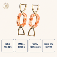 Boucle de connexion tressée contrastante, décoration géométrique pour la face de la chaussure, garniture tressée faite à la main, quincaillerie en alliage de zinc OEM