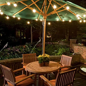 Outdoor festival lighting patio lights solar G40 patio string lights For the garden, pergola, porch, patio