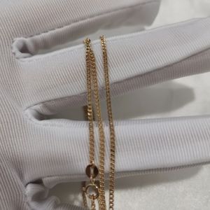 Collar Xinfly de Oro Amarillo de 18 Quilates y 1.4 mm, Estilo Cubano Miami, con Diamantes y Perlas, para Regalo de Boda o Compromiso, Estilo Punk - Product Image 2