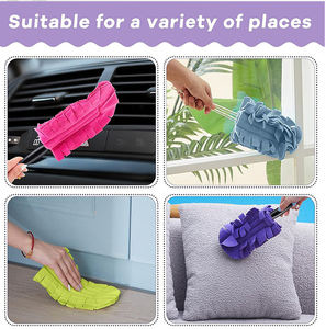 Têtes de balai anti-poussière réutilisables de qualité supérieure, remplaçables, en tissu non pelucheux, pour le nettoyage de la maison, de la voiture et des meubles - Product Image 6