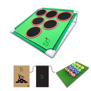Tapis de jeu de golf B S Golf Chipping 3x4 pieds, portable, antidérapant, pour intérieur et extérieur, avec balles et sac de transport, pour parents et enfants - Product Image 1