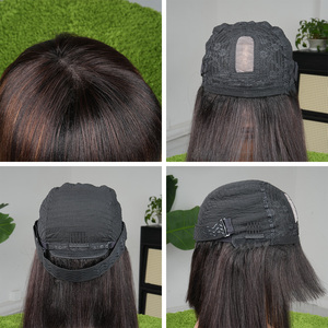 Wholesale P4/27 Highlight Bob <b>Wig</b> Human Hair 10 Inch Short <b>Wig</b> with Bangs Glueless Wear and Go Yaki Straight for Black Women - Product Image 6