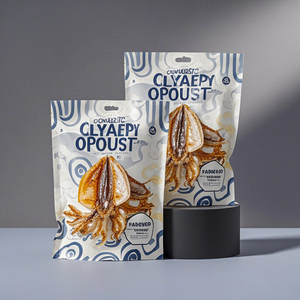Imballaggi di calamari essiccati in carta artigianale di alta qualità stampati su misura per uso alimentare a prova di odore sacchetti di mylar - Product Image 6