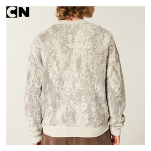 Suéter con Certificación GRS, Fabricante de Suéteres, Suéter Personalizado para Hombre, de Algodón y Poliéster, con Estampado Completo, Tejido de Punto, Corte Cuadrado, para Invierno - Product Image 3