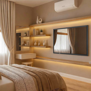 Téléviseur miroir 43 pouces 4K UHD avec cadre noir |   Écran intelligent étanche pour cheminée, hôtel et décoration intérieure, miroir TV - Product Image 3