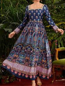 الشارع الشهير فريد الخريف الربيع تصميم مثير عارضة طويلة الأكمام مصغرة تنورات جينز فساتين بلوزة الجينز التنورات النسائية فساتين عارضة - Product Image 3