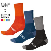 Chaussettes de sport tricotées pour hommes Chaussettes de cyclisme Outdoor Crew Custom