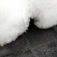 Couverture en polaire sherpa jacquard de luxe, double face, épaisse, chaude, gris foncé, réversible, douce et moelleuse, pour canapé, lit, maison, voyage