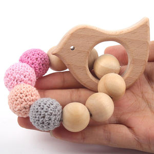 Cuentas Redondas de Madera de 16 mm para Hacer Joyas de Enfermería Ecológicas, Coloridas, para la Dentición del Bebé - Product Image 5