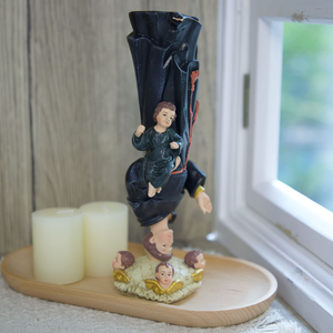 库存产品 天主教宗教雕像 树脂圣安东尼雕像 7.87英寸高 站立倒立的圣安东尼雕像 - Product Image 4