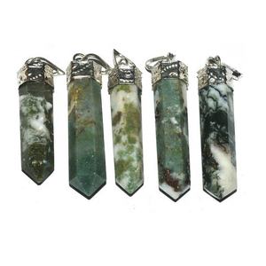 Colgantes de lápiz de ágata de árbol Compre colgantes de piedras preciosas de Khambhat - Product Image 1