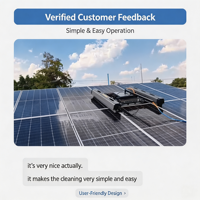 Robot de nettoyage de panneaux solaires SUNNOVA L1 haute efficacité 3 MW/jour à double brosse, adapté pour 20 panneaux °   Entretien des Centrales Photovoltaïques