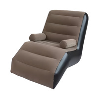 Canapé gonflable moderne d'extérieur en PVC, matelas de camping portable et épais pour se détendre