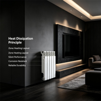 Radiateur silencieux en aluminium moulé sous pression, convecteur d'eau sans bruit pour chambre et crèche