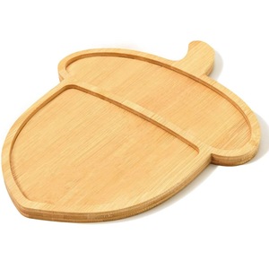 Tabla de quesos de bambú con forma de bellota, bandeja de madera para servir bocadillos, pan y uso doméstico - Product Image 5