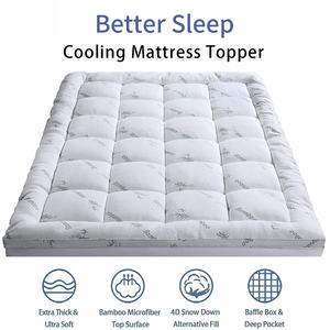 Funda <span class=keywords><strong>de</strong></span> colchón ajustada acolchada <span class=keywords><strong>de</strong></span> refrigeración <span class=keywords><strong>de</strong></span> tamaño Queen extra gruesa 1000GSM Topper <span class=keywords><strong>de</strong></span> bambú transpirable Uso <span class=keywords><strong>de</strong></span> cama alternativo - Product Image 5