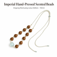 Collier de perles d'encens lotus 10 mm, quartz poil de lapin 14 mm, fluorite argentée, apaisant l'anxiété, OEM, marque privée, choker zen