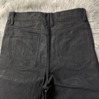 DENIMGUYS 2025 Pantalon de travail pour homme à double genouillère, style charpentier, en jean enduit de cire