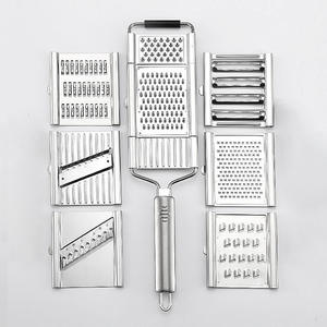 Vente en gros DD1129 Coupe-légumes multifonctionnel remplaçable à 3 lames, râpe à fromage, trancheuse à citron en acier inoxydable - Product Image 3