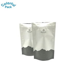 Eco amigable de impresión <span class=keywords><strong>mate</strong></span> de papel de aluminio bolsa de bolsas <span class=keywords><strong>con</strong></span> cierre de cremallera superior para el té. - Product Image 1
