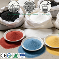 Sable de résine noire 30-40 mesh pour remplissage de sols en époxy, revêtement antidérapant et applications de décapage de rouille