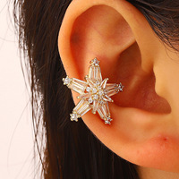 Anting-anting kuping hewan mewah bergaya modern berlapis emas dengan zircon mikro, antialergi, tanpa tindik, unisex, untuk pesta