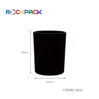 Bouteille en verre pour boissons et vins, mini, à large ouverture, 30 ml, vert foncé mat, emballage en pot