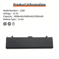 Batterie d'ordinateur portable L560 pour Lenovo X240s X250 X260 X270 W550s L450 L460 L470 L570 P50S T440 T440s T450 T450S T460