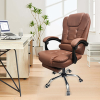 Vente directe d'usine de chaise de bureau haut de gamme ergonomique à dossier haut de gamme en cuir de luxe