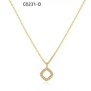 สร้อยคอแฟชั่นประดับเซอร์โคเนีย C0231 สำหรับผู้หญิง เครื่องประดับคุณภาพสูง - Product Image 2