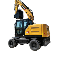 Nouvelle pelle hydraulique sur pneus SANY SY155W d'origine, 15 tonnes, conforme aux normes EPA CE Euro IV, Isuzu SY65w SY75w, pour la construction routière