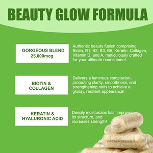 Cápsulas de Biotina Sin Gluten, Sin Azúcar y Sin OMG con MOQ Bajo para una Piel Radiante, Cabello Saludable, Uñas Fuertes y Apoyo al Metabolismo Energético - Product Image 4