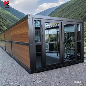 North America economico 20ft casa prefabbricata portatile contenitore staccabile con telaio in acciaio per capannone di stoccaggio vivente all'aperto - Product Image 5