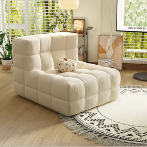 Chaise longue d'appoint en velours style nordique moderne du milieu du siècle, canapé individuel avec banc pour salle à manger – Prix abordable - Product Image 5