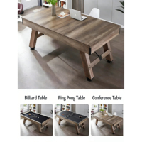 Table de billard double usage intérieure 7/8/9 pieds avec plateau en marbre, table de ping-pong et ensemble d'accessoires de billard offert