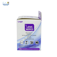 Fabricant professionnel OEM/ODM 100 lingettes de nettoyage de lentilles pré-humidifiées emballées individuellement par étui lingettes anti-buée pour lunettes