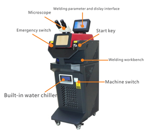 Mesin Las <span class=keywords><strong>Laser</strong></span> Yag untuk Perhiasan Emas Perak Tembaga Kuningan Mutiara 200w 150w - Product Image 3