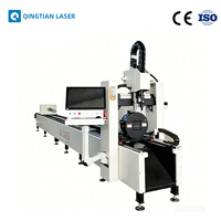 Découpeuse de tuyaux laser fibre CNC 4 axes à refroidissement par eau, pour la découpe automatique de queues de découpe minimales, pour acier au carbone, acier inoxydable et acier cornière