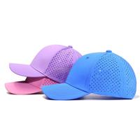 Gorra de béisbol deportiva de secado rápido al por mayor, estilo perforado con malla, gorra de golf personalizada con parche de PVC, impresión y bordado, gorras