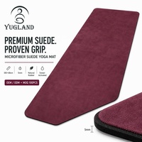 Tapete de Yoga Yugaland Vinyasa Pro de Gamuza, Absorbente de Humedad, Base de Caucho Natural para Yoga Caliente