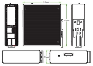 Switch POE industriel haute performance pour vidéosurveillance 8G RJ45 2G Fibre Console L2 Bypass 64G IP40 6KV Application mobile GWS-IPS33010PFM-BY - Product Image 3