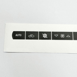 Autocollant de réparation des boutons du panneau de climatisation, rectangulaire, adhésif en PVC noir, pour Chevrolet Corvette C6 2005 2013 - Product Image 5