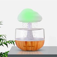 Humidificateur à Bruit Blanc avec Nuage de Champignon Arc-en-ciel et Gouttes de Pluie, Diffuseur d'Arômes Alimenté par USB et Veilleuse pour le Sommeil, pour la Maison et les Hôtels YS