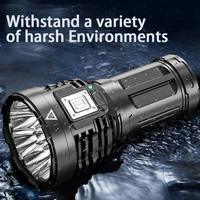 Lampe de poche LED super lumineuse pour la maison, rechargeable, lumière latérale COB, 4 modes, lampe de camping pour l'aventure en plein air